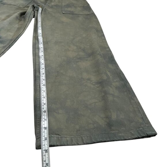 GRLFRND Womens Lucie Slouchy Wide Leg Jeans Eucalyptus Green 26 Adjustable Waist - Picture 11 of 12